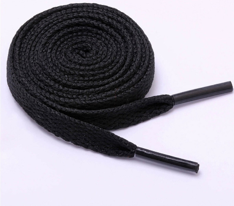 IOPQO Shoelace Flat Shoe Laces 8mm Wide Shoelaces For Running Sneakers Shoes 2 Pair Wide 1m Long Shoelaces 2 J One Size