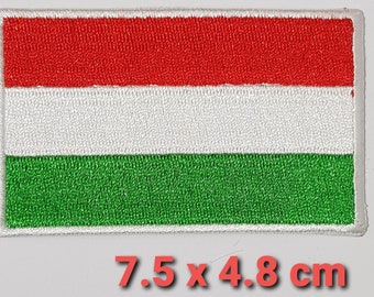Écusson drapeau de la Hongrie à repasser/Coudre sur l'applique brodée du drapeau hongrois