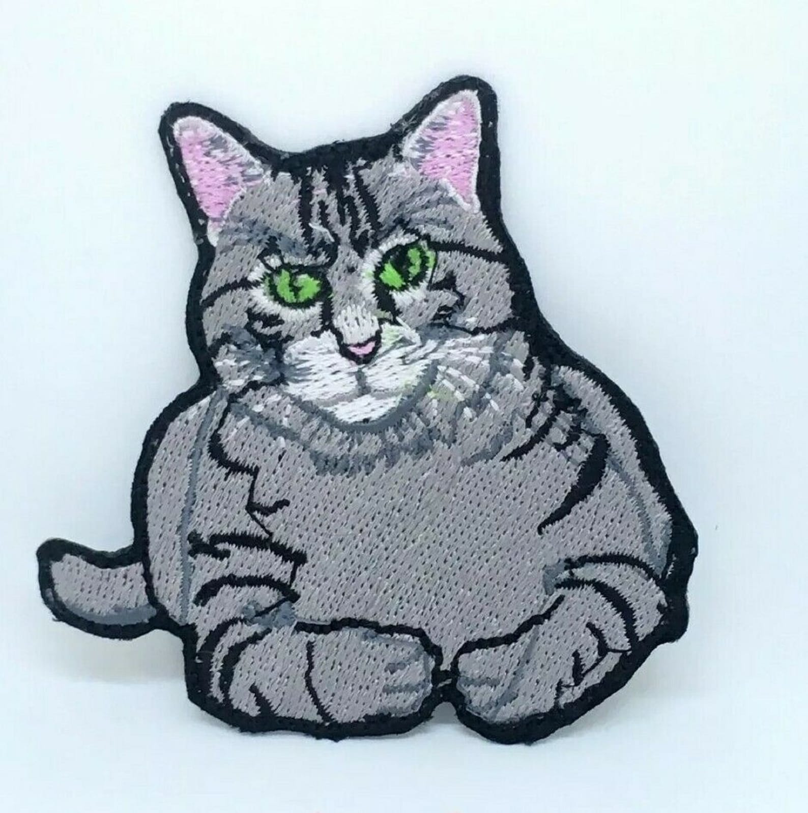 Cute Tabby Cat Animal Embroidered Iron Sew on Patch Etsy