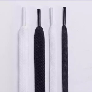black and white boot laces