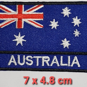 Australia Flag Embroidered Iron / Sew On Patch Australian Hat T Shirt Bag Badge