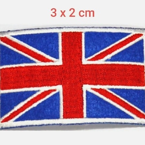 Union Jack UKflag Embroidered Iron / Sew On Patch Union Jack British T Shirt