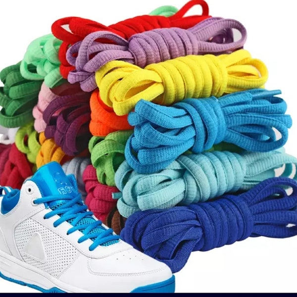 Oval trainer shoe laces ideal for Adidas, New Balance, Nike, 70 cm -90cm- 110 cm