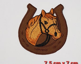 Fer à cheval Patch fer/coudre sur vêtements veste poney équitation insigne brodé