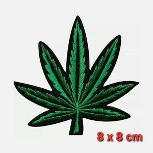 Cannabis Leaf Embroidered Iron / Sew On Patch Clothes Jacket Bag Badge Transfer