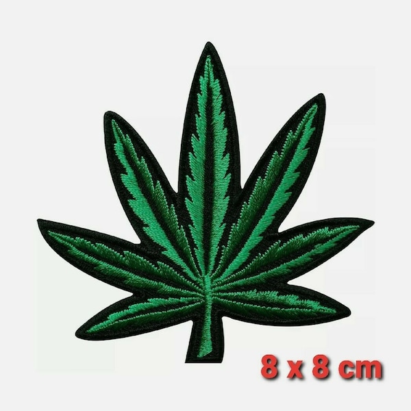 Feuille de cannabis Brodé Fer / Coudre sur patch Vêtements Veste Sac Badge Transfert