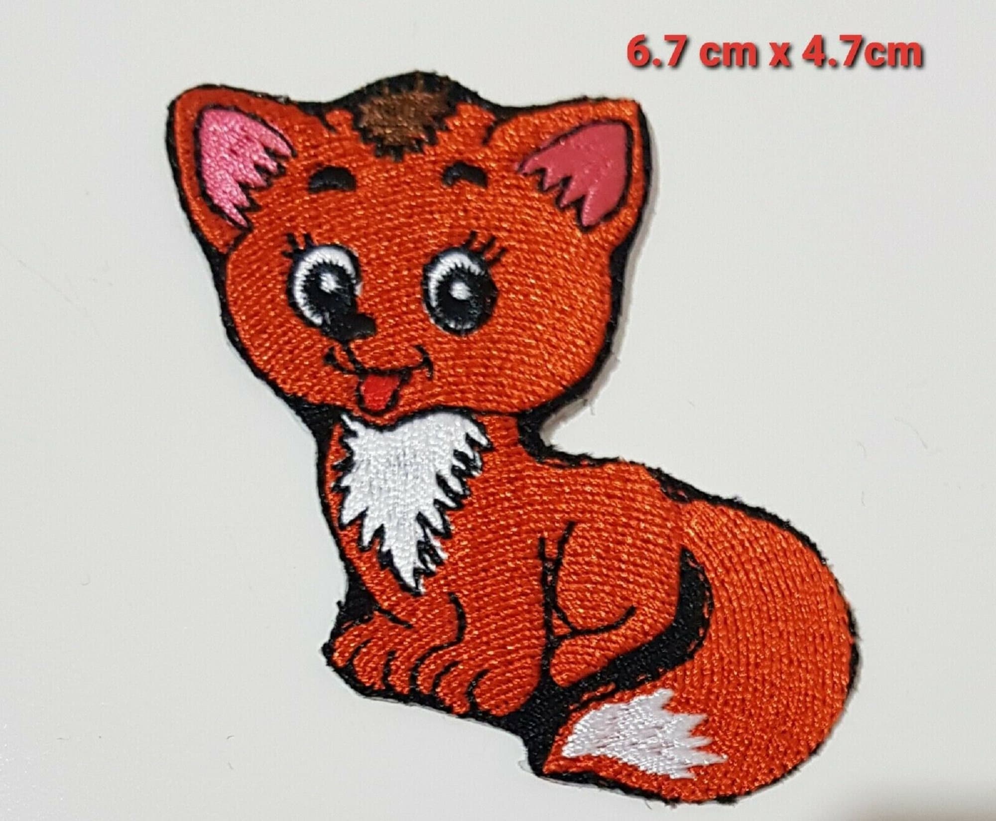 Toppa Ricamata Gatto Morbidoso - Ferro O Cuci, Applique A Forma Di Volpe Per Vestiti E Accessori
