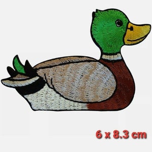 Embroidered Duck Iron On Patch Sew On Badge Animal Embroidery Clothes...