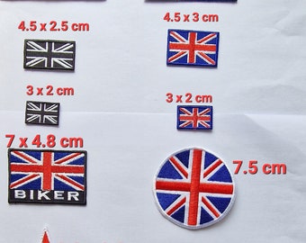 UK Union Jack National Flag Embroidered Patch Iron on Sew On Badge ENGLAND