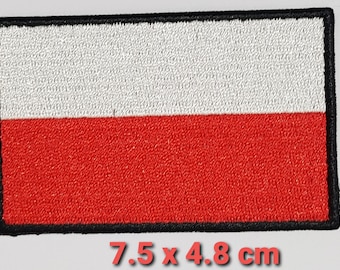 Polsk flagga tygmärke Stryk-på märke / Sy-på Polens flagga broderad applikation motiv