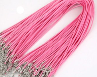 High Quality Leather Necklace Lobster Clasp Rope Cord String for Pendants