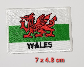 WALES Welsh UK Country Flag Embroidered PATCH Badge WALES Welsh UK Country Flag Embroidered PATCH Badge