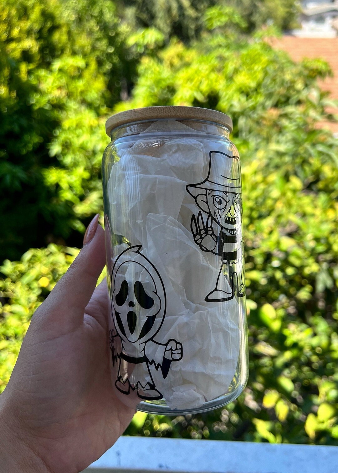 Halloween Glass Cup Spooky Cups Spooky Season Designs Etsy