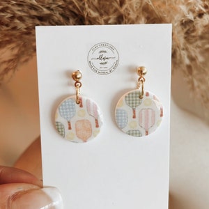 Pickleball earrings. Polymer clay earrings. Resin earrings. Sports earrings. Paddleball earrings. Summer earrings. Gift for her.