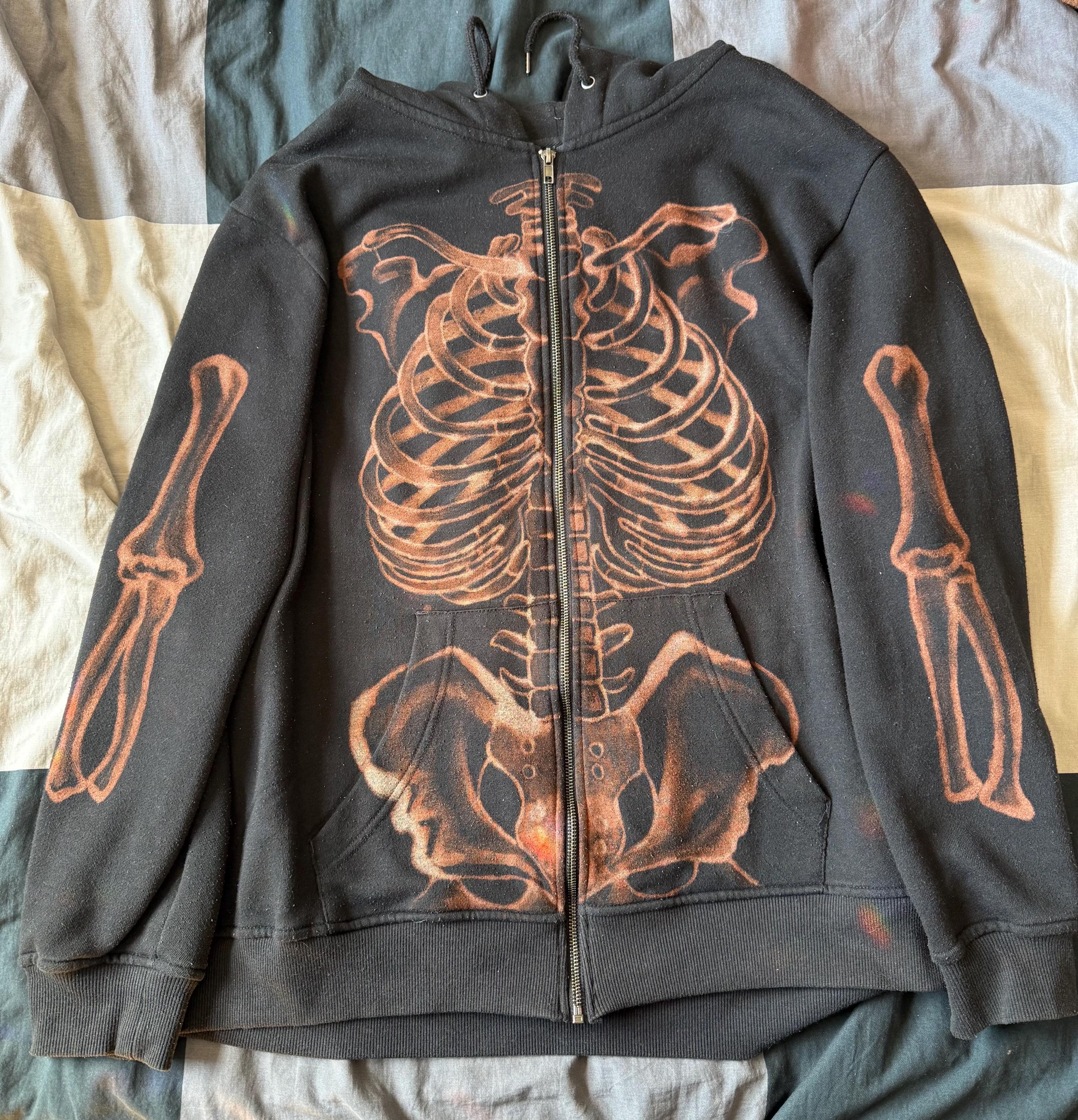 Bleach Stained Hoodie - Etsy