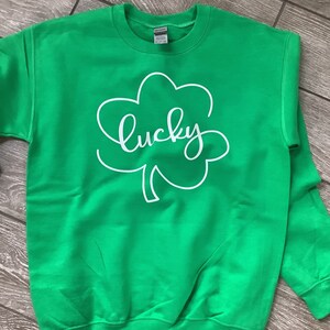 Lucky Clover St. Patrick&#39;s Day Crewneck Sweatshirt