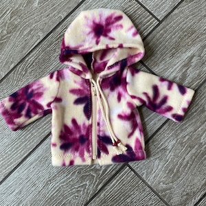 18 inch Doll Fleece Hooded Coat, 18&quot; Doll Hooded Coat, Doll Jacket, Winter Outerwear, Doll Clothes, Doll Accessories, Doll Hoodie