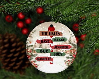 Custom Family Ornament Personalized Ceramic Ornament Photo Ornament Holiday Decoration Unique Gift Memorial Ornament First Christmas