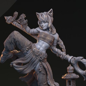 Bakaneko by HardWitch Games | 12K Hi-Res Resin Tabletop Miniature for DnD, P2e, RPG, Wargame | Choose Your Scale!