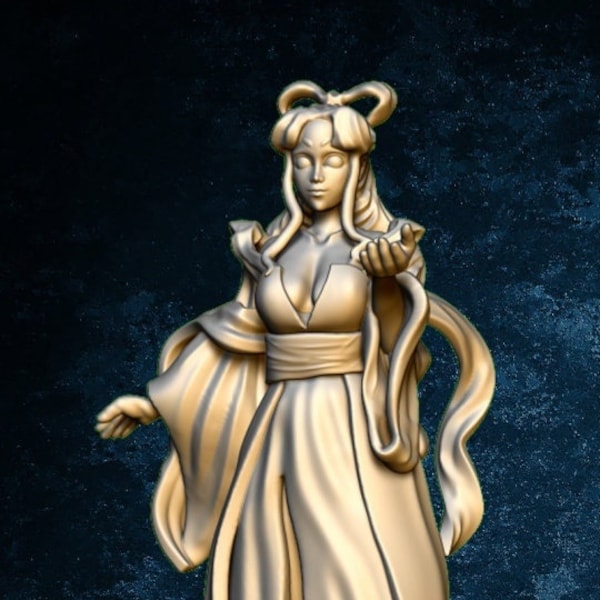 Orihimi, Japanese Princess *by Village's Hope | 12K Hi-Res Resin Tabletop Miniature for DnD, P2e, RPG, Wargame | Choose Your Scale!