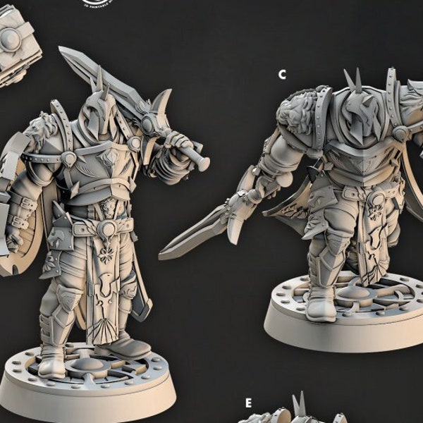 Gallant Crusaders *by Cast 'n Play | 12K Hi-Res Resin Tabletop Miniature for DnD, P2e, RPG, Wargame | Choose Your Scale!