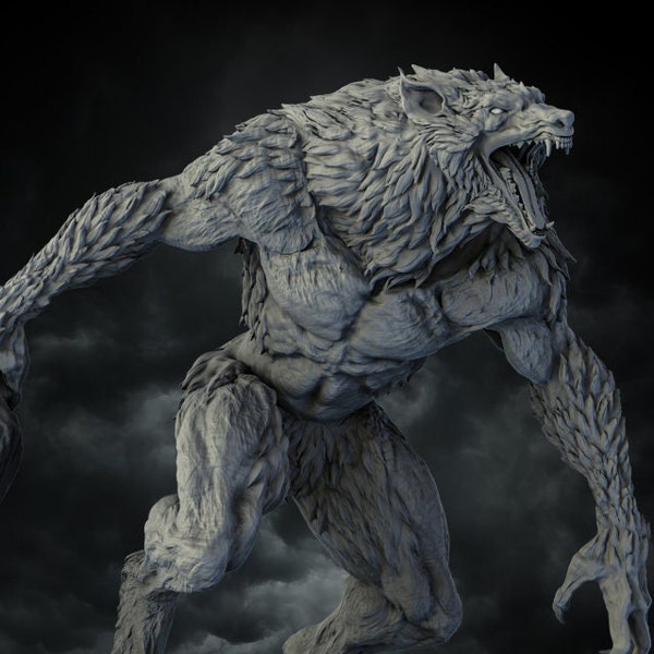 Shadowclaw the Werewolf *by Stormborn Collectibles | 12K Hi-Res Resin Tabletop Miniature for DnD, P2e, RPG, Wargame | Choose Your Scale!