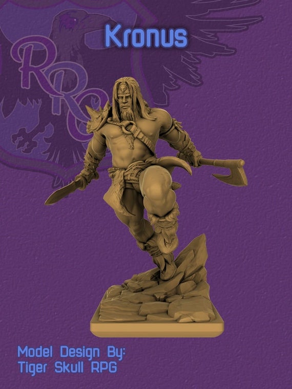 Kronus by Tiger Skull 12K Hi-res Resin Tabletop Miniature for Dnd, P2e,  RPG, Wargame Choose Your Scale 