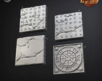 Pharaoh's Chamber Tiles by Cast 'n Play | Hi-Res Resin Tabletop Miniature for DnD, P2e, RPG, Wargame |