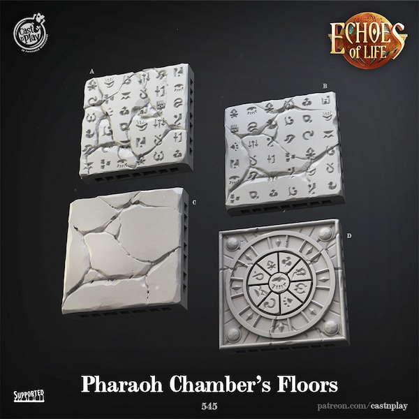 Pharaoh's Chamber Tiles *by Cast 'n Play | Hi-Res Resin Tabletop Miniature for DnD, P2e, RPG, Wargame |