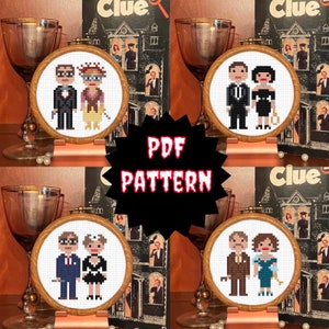 Clue - The Complete Set - 3&quot; PDF Cross Stitch Patterns