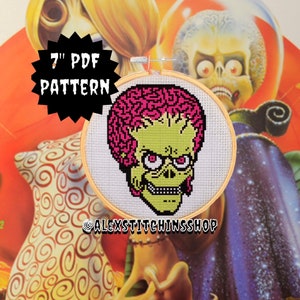 Mars Attacks - 7&quot; PDF Cross Stitch Pattern