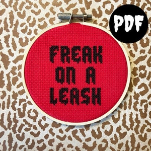 Freak on a Leash - 4" PDF Cross Stitch Pattern