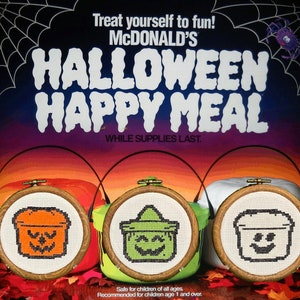 McDonald's Halloween Bucket PDF Instant Download Patterns ALL 3 - McGoblin, McWitch, and McGhost