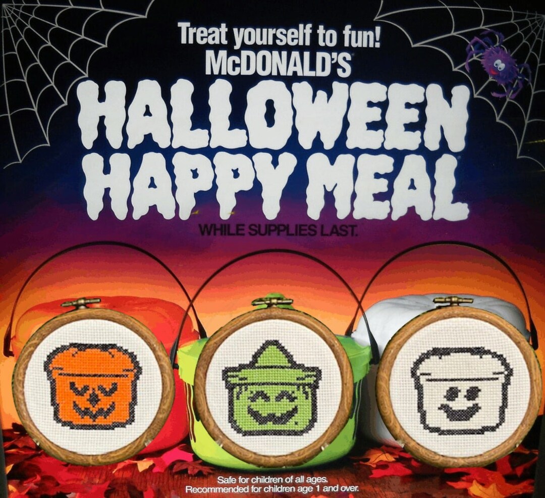 Mcdonald's Halloween Bucket PDF Instant Download Patterns ALL 3