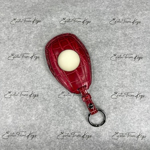 In Stock: Glossy Red Crocodile Key Cover For Bentley