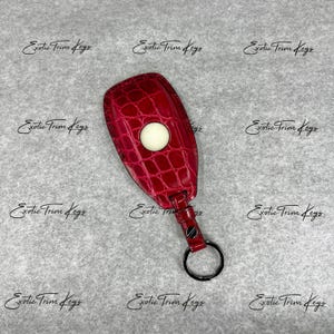 In Stock: Glossy Red Crocodile Key Cover For Amg