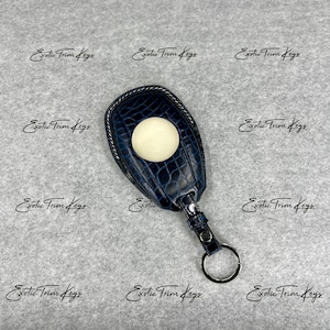 In Stock: Navy Blue Crocodile Key Cover For Bentley