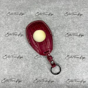 In Stock: Wine Red Crocodile Key Cover For Bentley