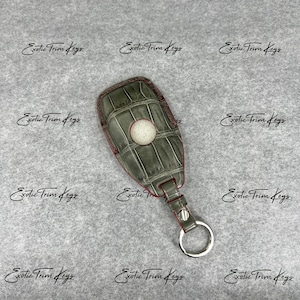 In Stock: Glossy Grey Crocodile Key Cover For Amg