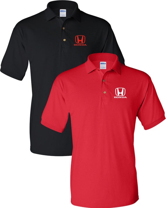 HONDA Shirt Red Logo Honda Uniform Polo HONDA Tee HONDA Etsy