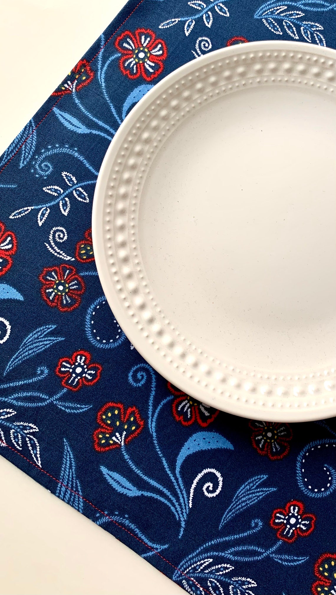 NEW Fall Collection Blue Floral Placemats. 13x19. Etsy