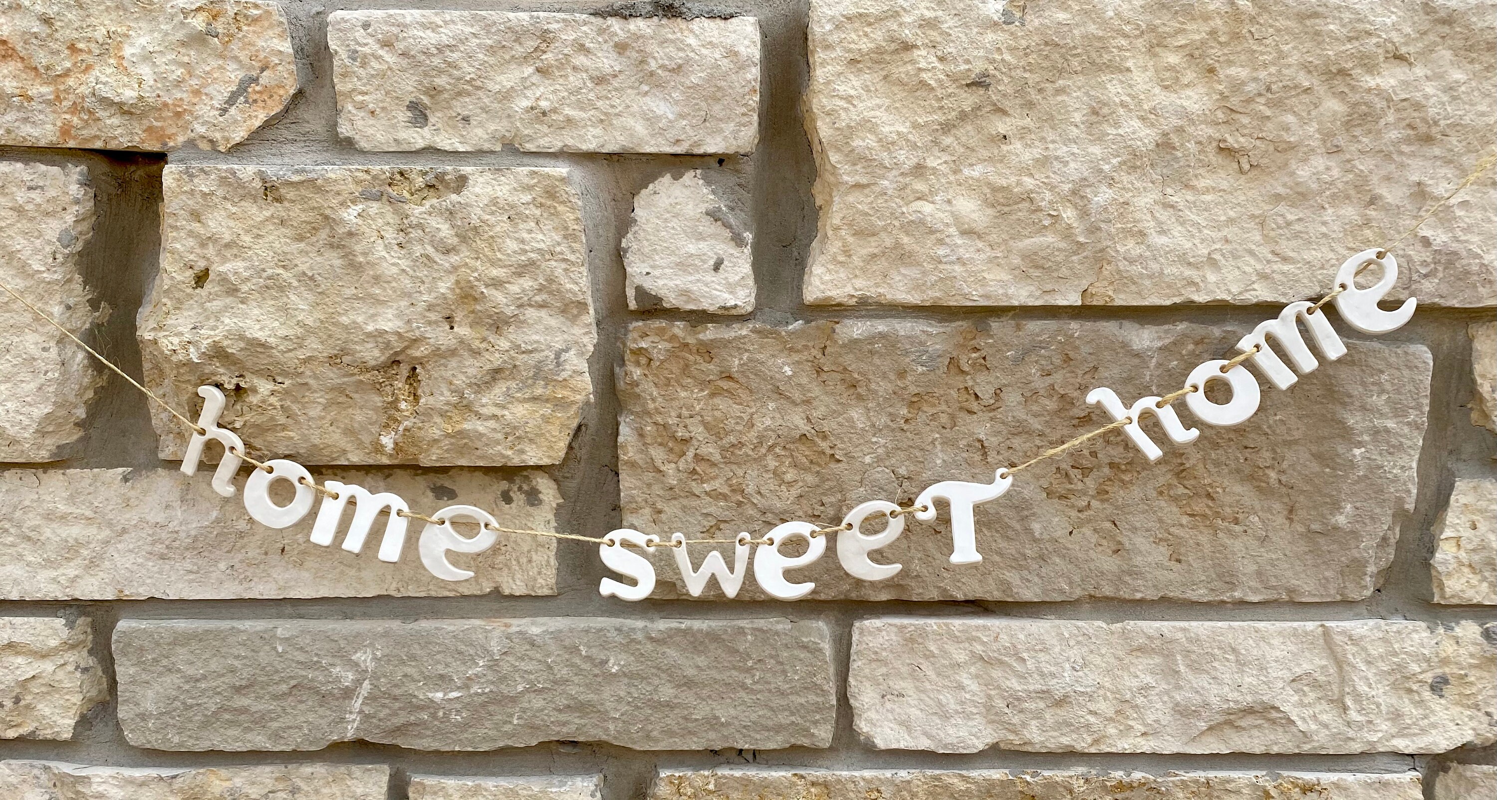 Home Sweet Home Ceramic Garland Etsy France