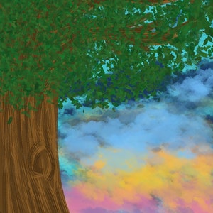 iPhone Wallpaper INSTANT DOWNLOAD &quot;Sunset Over the Hill&quot;
