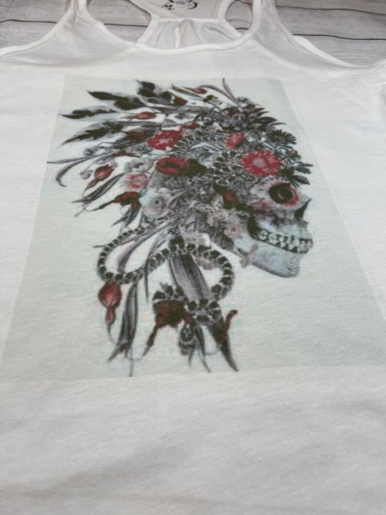 Chief flower skull tank top