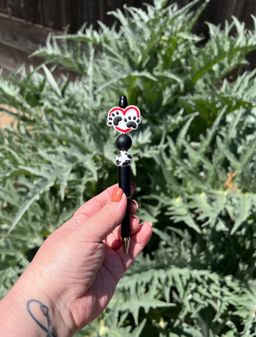 Pet Love Pen Beaded Ballpoint Pen Silicone Beaded Pen Bead Etsy