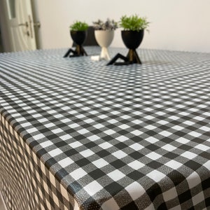 Pvc Gingham Tablecloth Vinyl Tablecloth - Easy to Clean - StainProof Pvc Tablecloth - Waterproof Table Cover