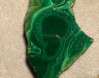 Malachite Slab !! Polished Natural Slab 311 ctw origin DRC Congo