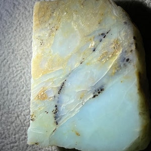 Andean Peruvian Blue Opal Slab, 24 grams. Natural Polished Slab local lapidary artist USA produced - 120 ctw, origin : Peru, Andes