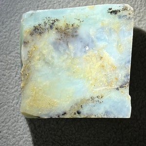 Andean Peruvian Blue Opal Slab, 39.29 grams. Natural Polished Slab local lapidary artist USA produced , origin : Peru, Andes