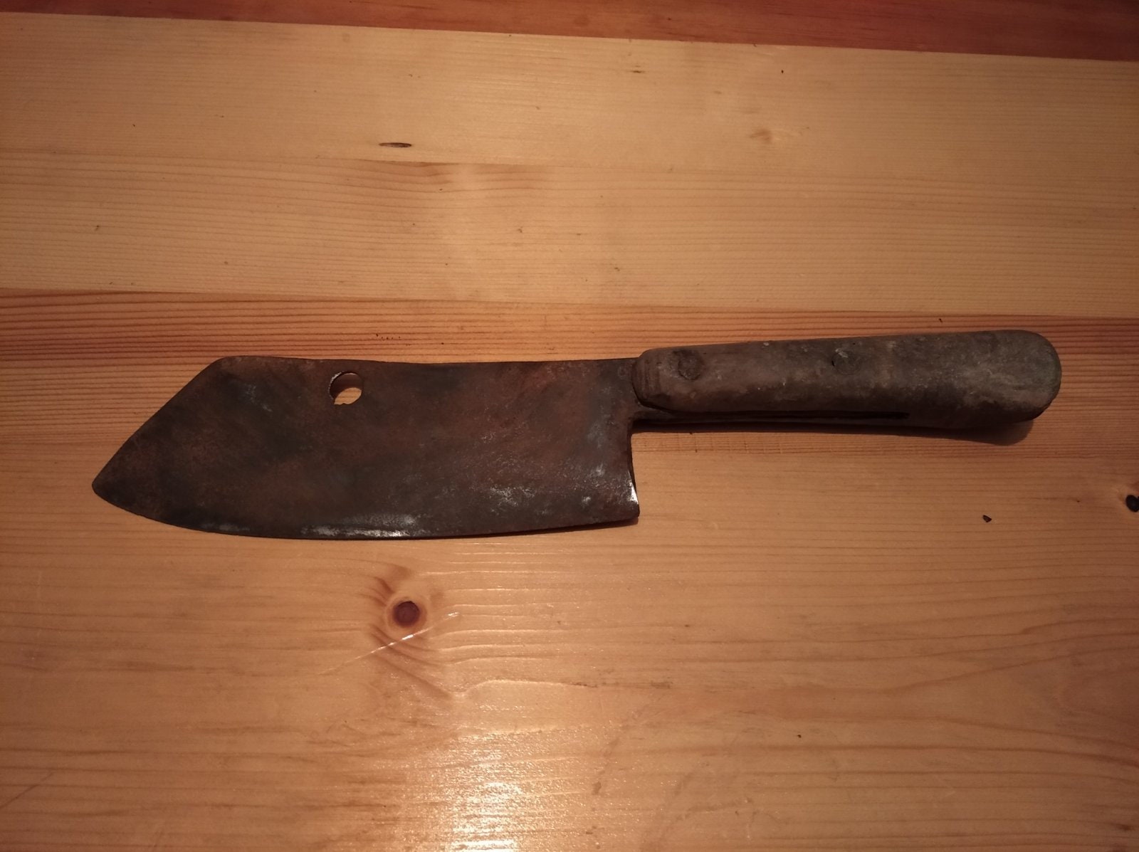 Vintage Hand Cleaver Meat Cleaver Big Knife Etsy